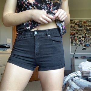 Black jean shorts from Garage!